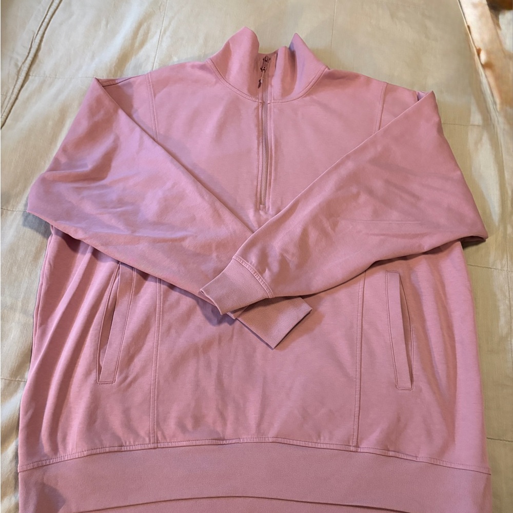 Old Navy Dynamic Fleece Dusty Rose Half-Zip Pullover